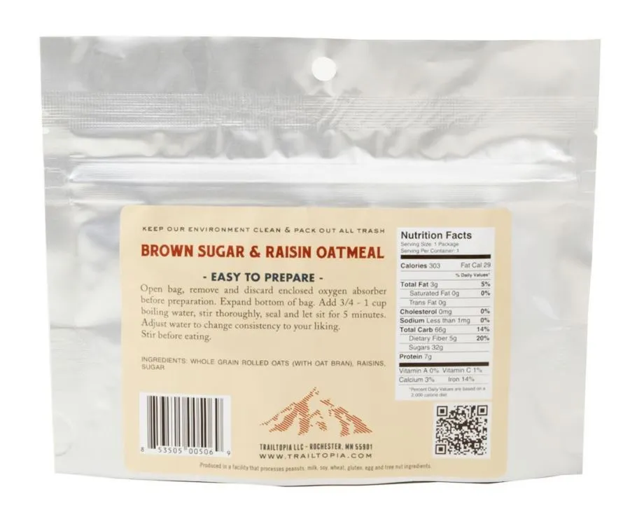 Brown Sugar and Raisin Oatmeal