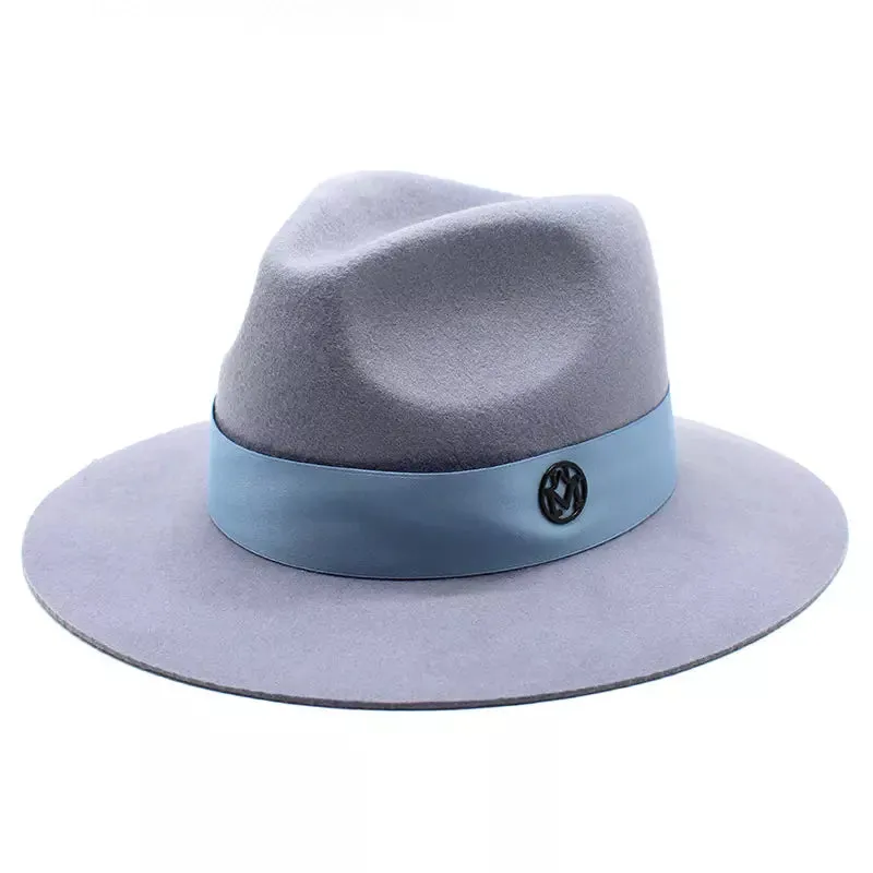 Buckley Wool Fedora Hat boater hat with bow in beach sunlight