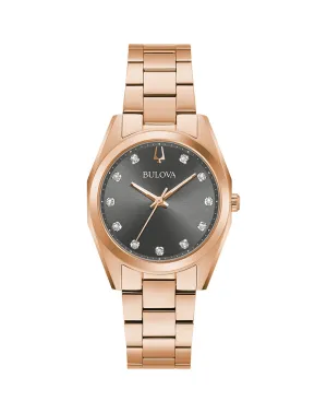 Bulova Classic Crystal Surveyor Dress Sport Women's Watch 97P156 