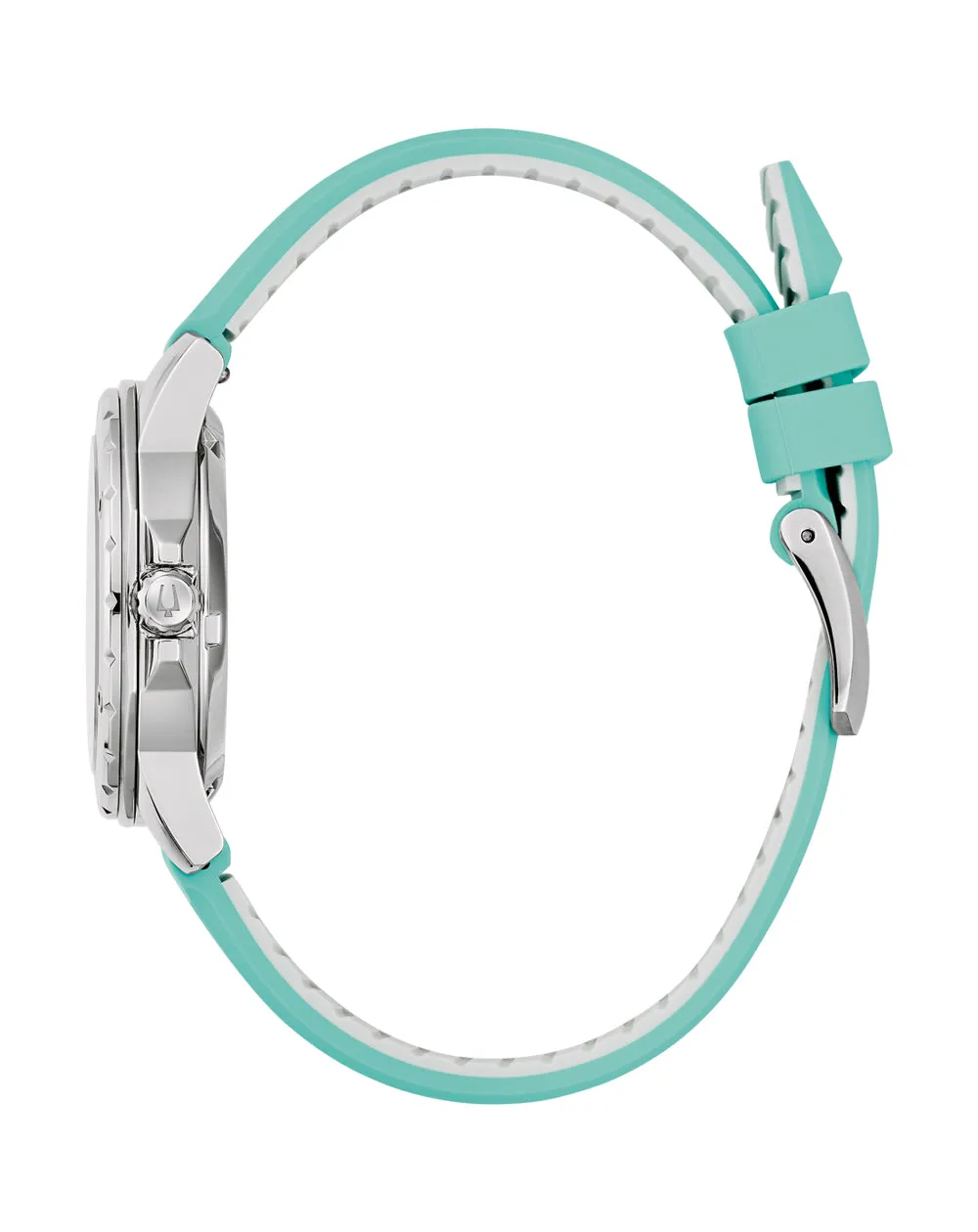 Bulova Marine Star Automatic Blue Silicone Mother of Pearl Dial Watch 96L325