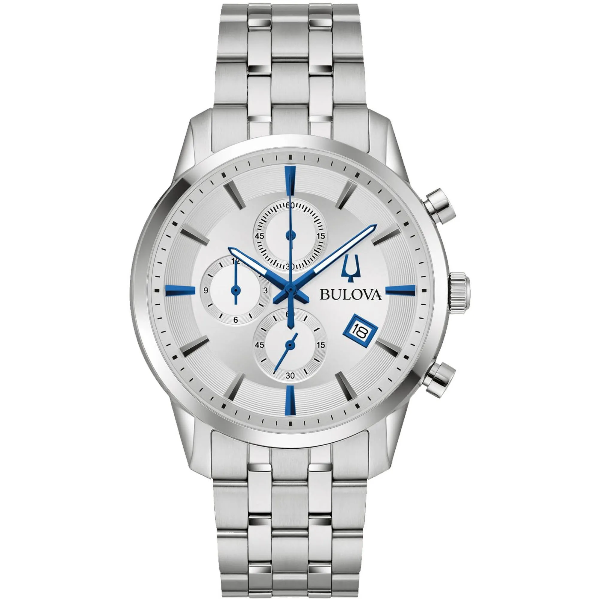 Bulova Men's Watch - Sutton Quartz Silver Dial Stainless Steel Bracelet | 96B404 Luxury Quartz Watch Quartz Watch Sale