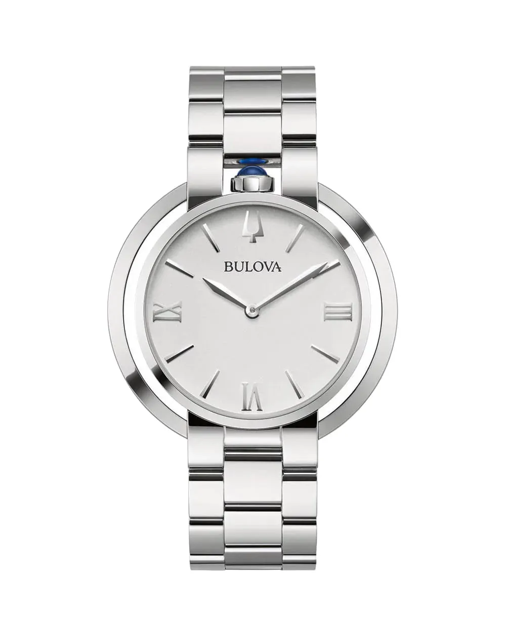 Bulova Rubaiyat Women's Silver-Tone Stainless Steel Watch with White Dial and Sapphire Crystal 96L306 