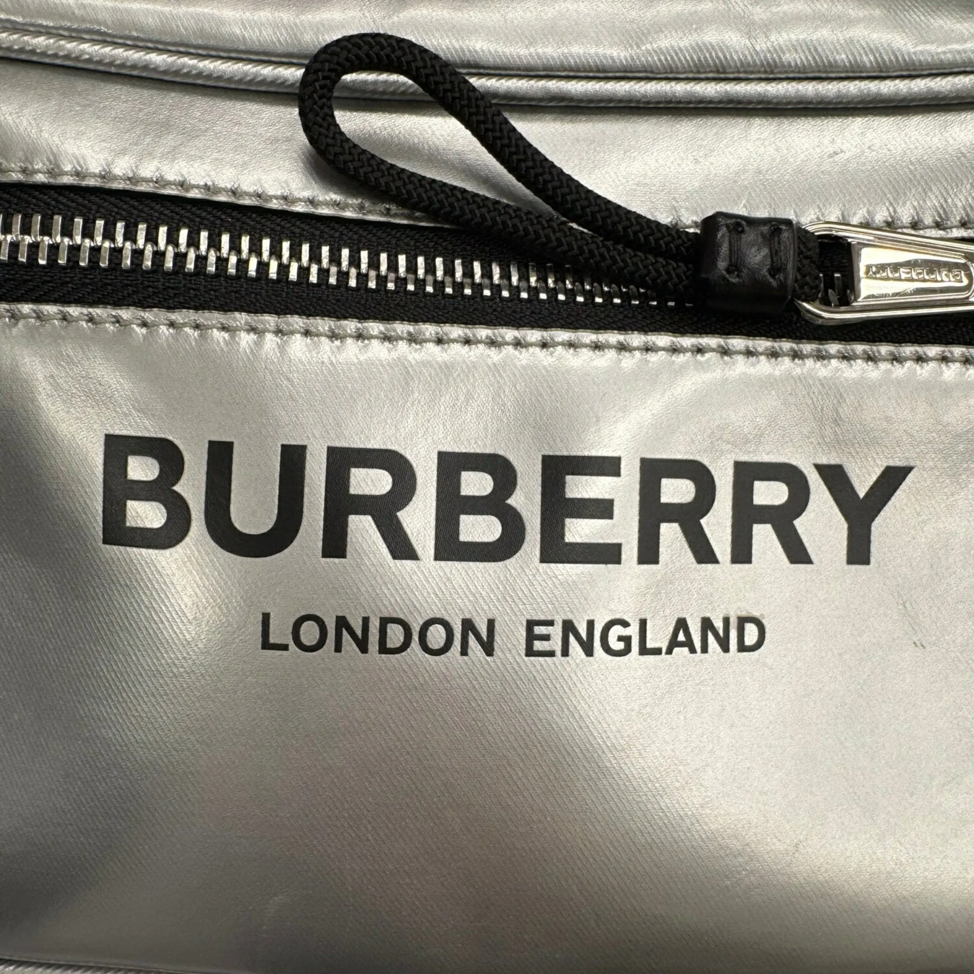 Burberry Canvas Leather Shoulder Bag Sling Bag (Pre-Owned)