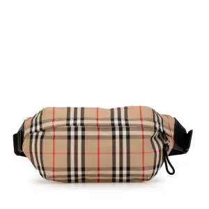 Burberry Canvas Leather Sling Bag (Pre-Owned) belt bags on sale
