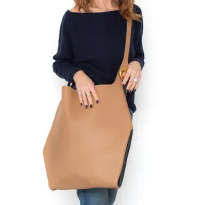 Burberry Large Camel And Black Leather Shoulder Bag handbags sale 80% off