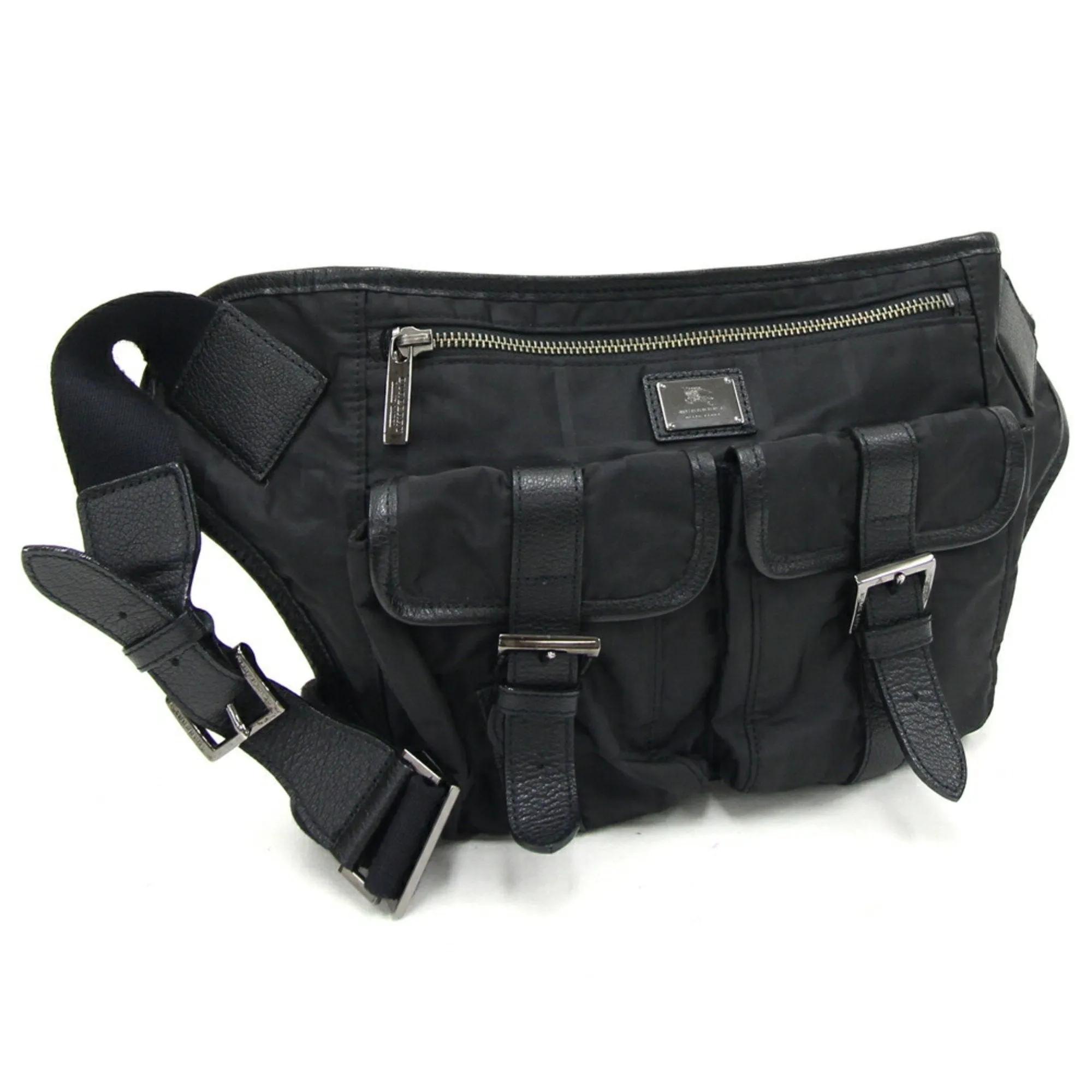 Burberry Nylon Leather Fanny Pack Sling Bag (Pre-Owned) belt bags on sale