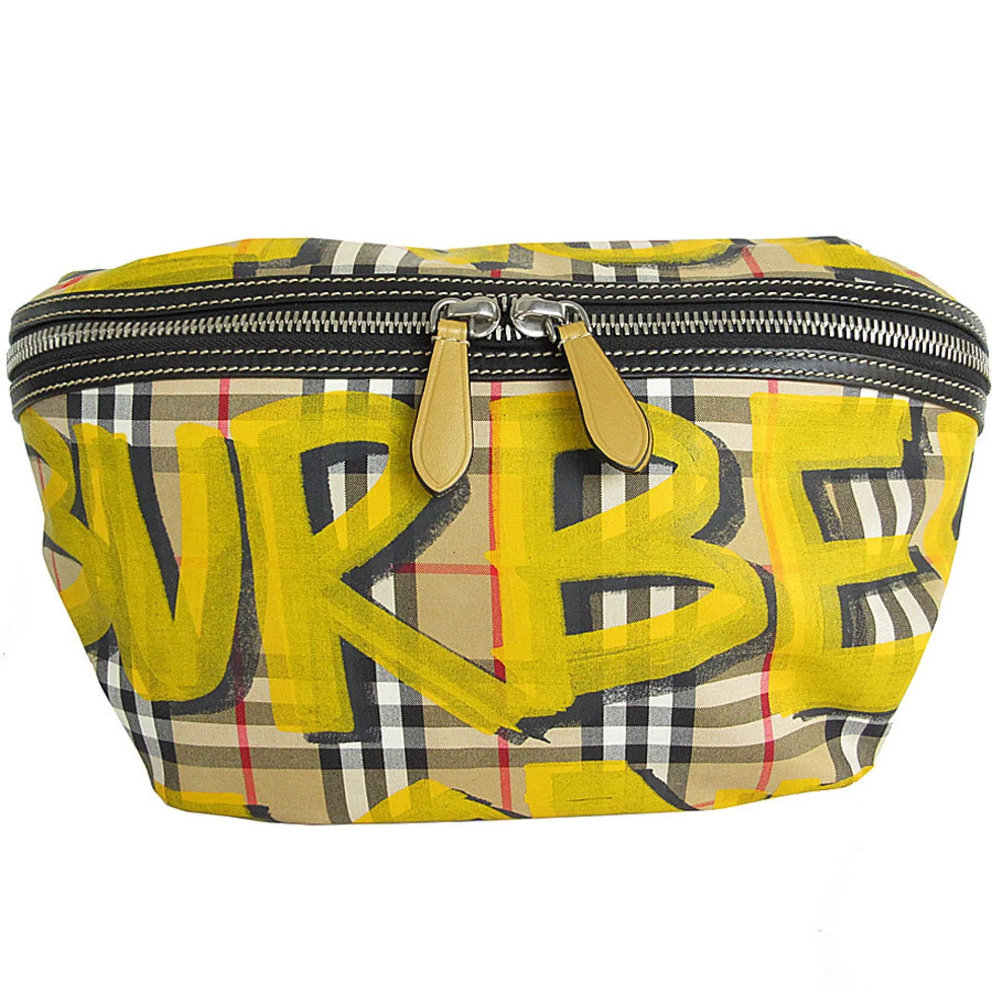 Burberry yellow Nylon Leather Sling Bag (Pre-Owned) belt bags on sale