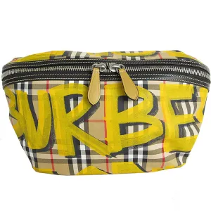 Burberry yellow Nylon Leather Sling Bag (Pre-Owned) belt bags on sale
