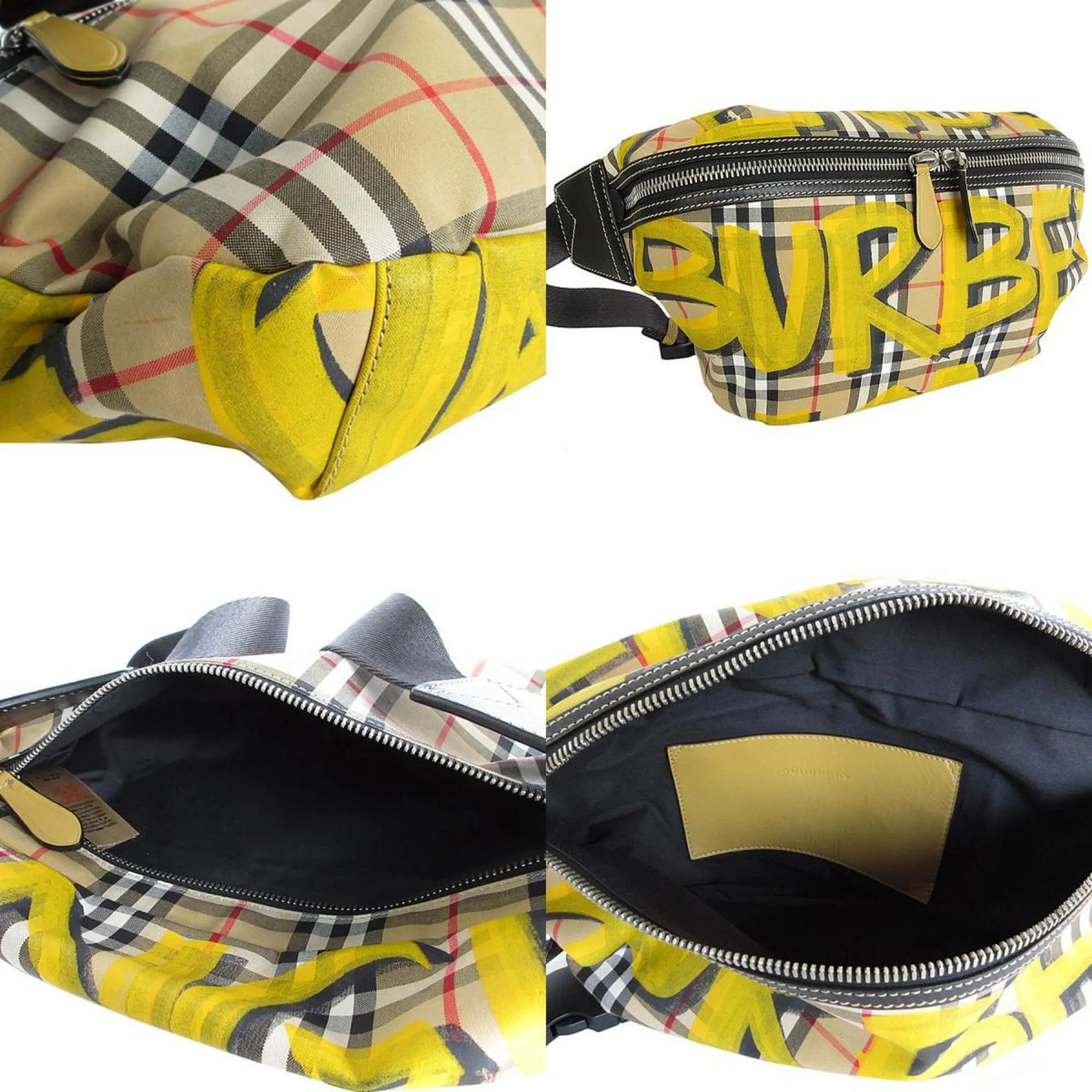 Burberry yellow Nylon Leather Sling Bag (Pre-Owned)