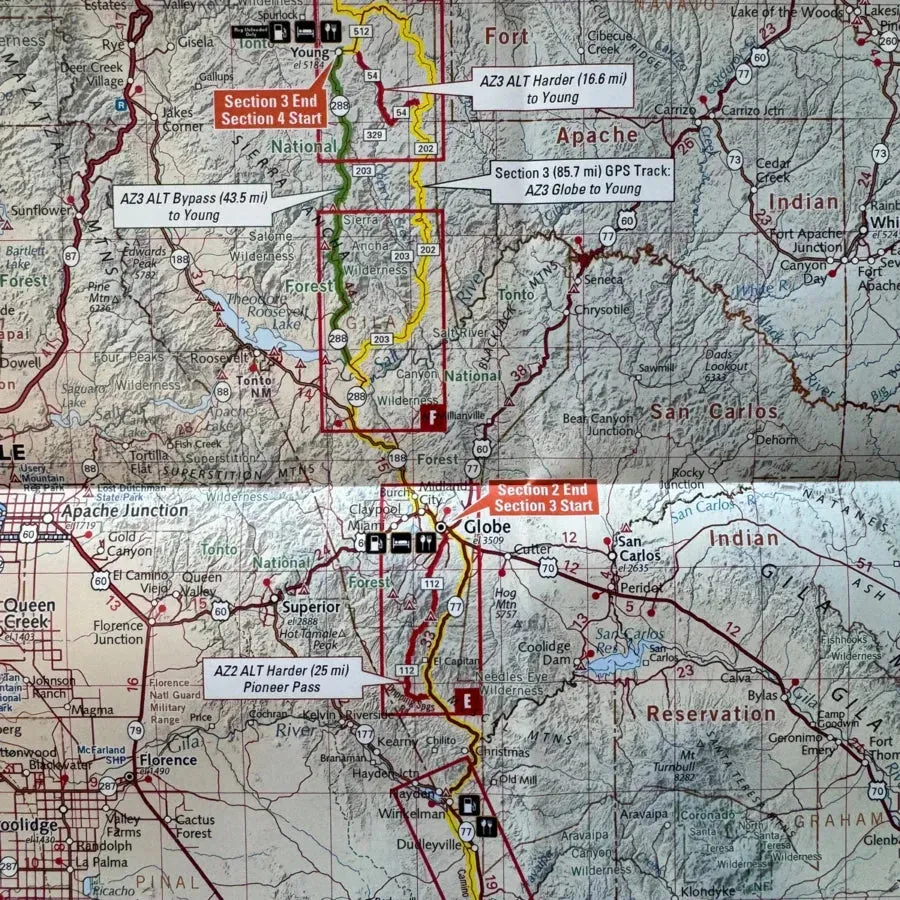 Butler Maps | Arizona Backcountry Discovery Route (AZBDR) Map a?? V4