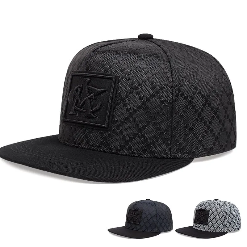 CA Rhombus Snapback Cap stylish boater hat with ribbon on model