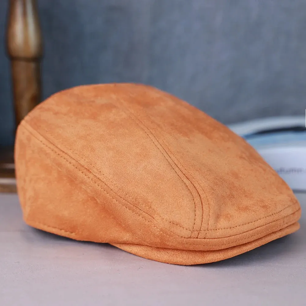 Cabbie Winter Suede Flat Cap