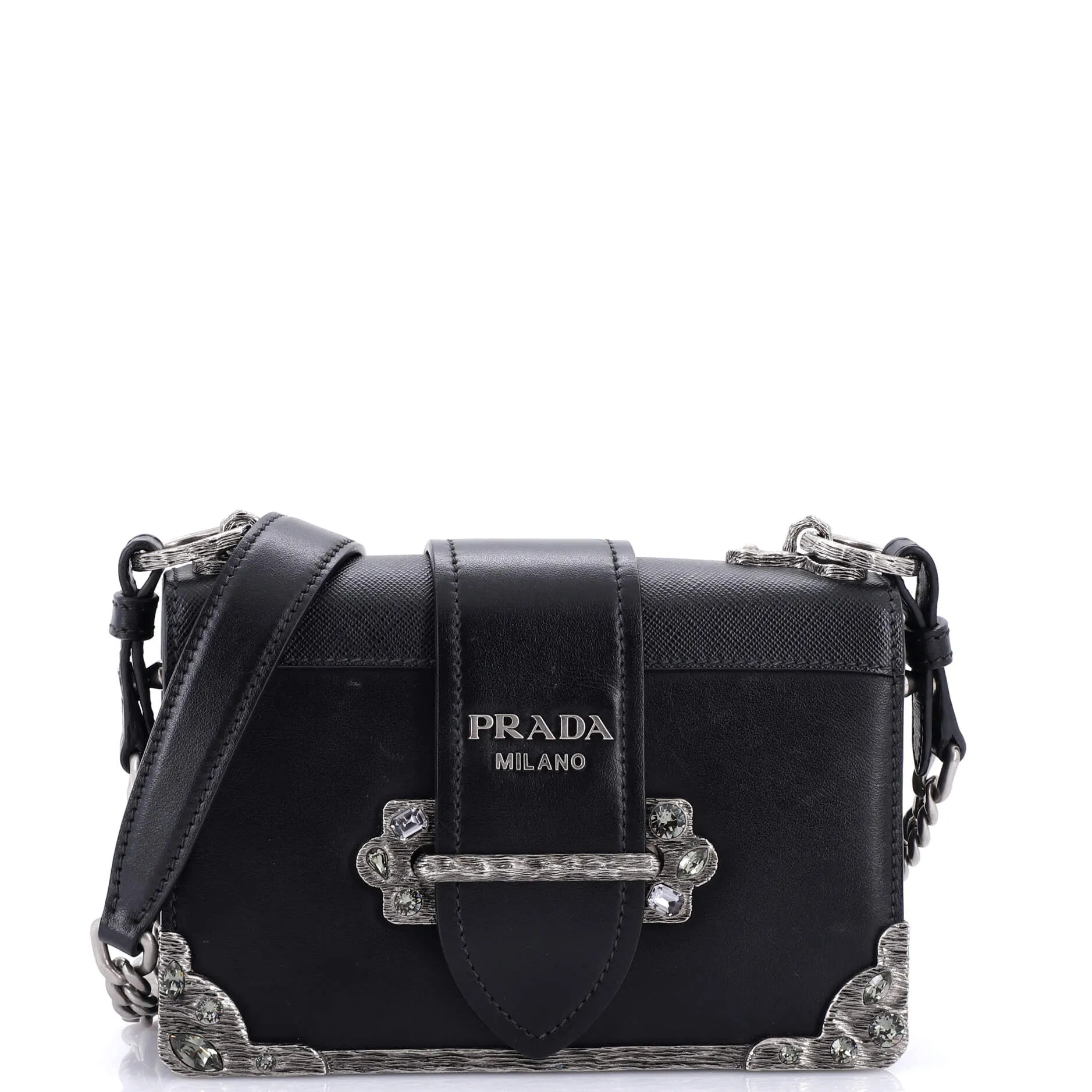 Cahier Chain Crossbody Bag City Calf and Saffiano Small