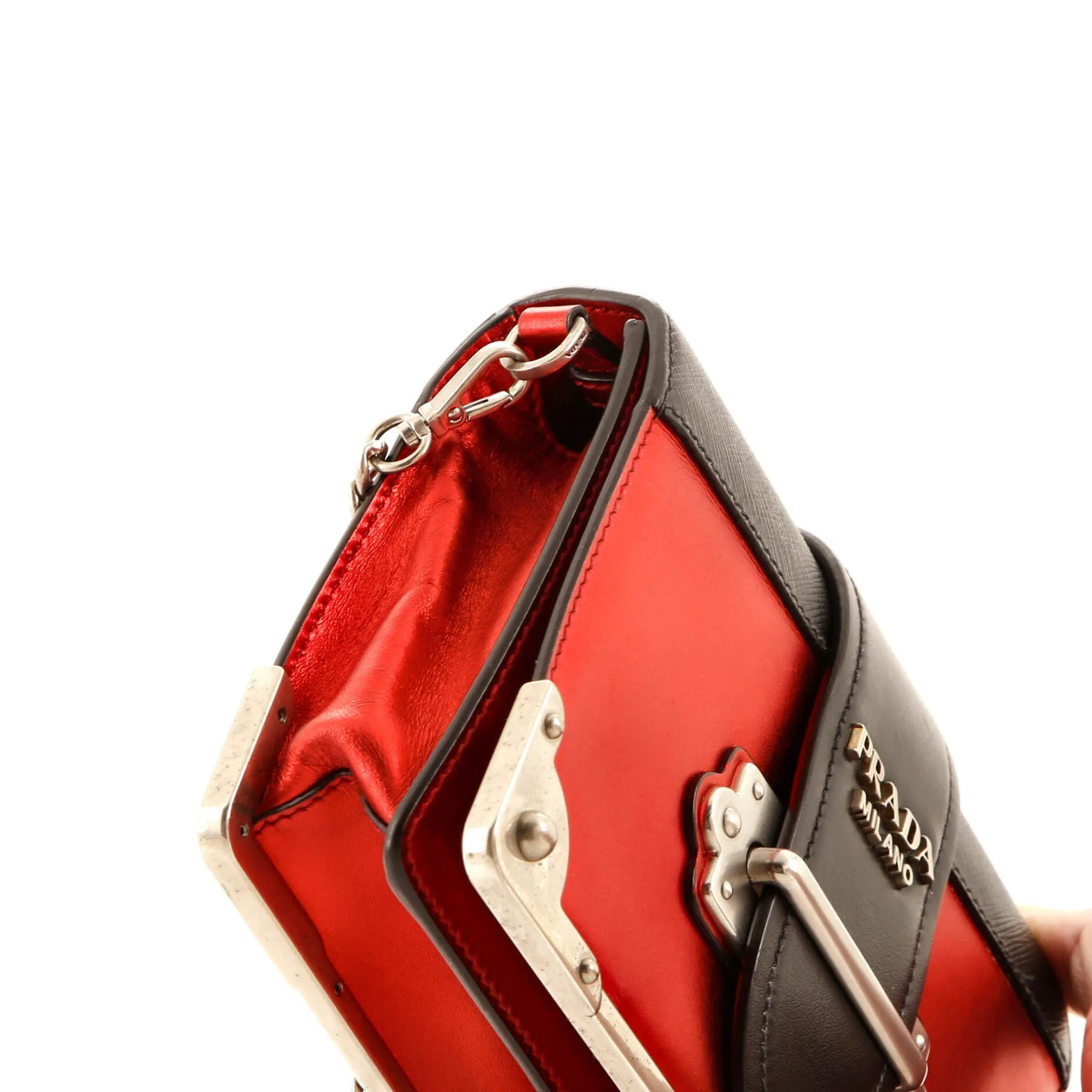 Cahier Chain Crossbody Bag City Calf and Saffiano Small