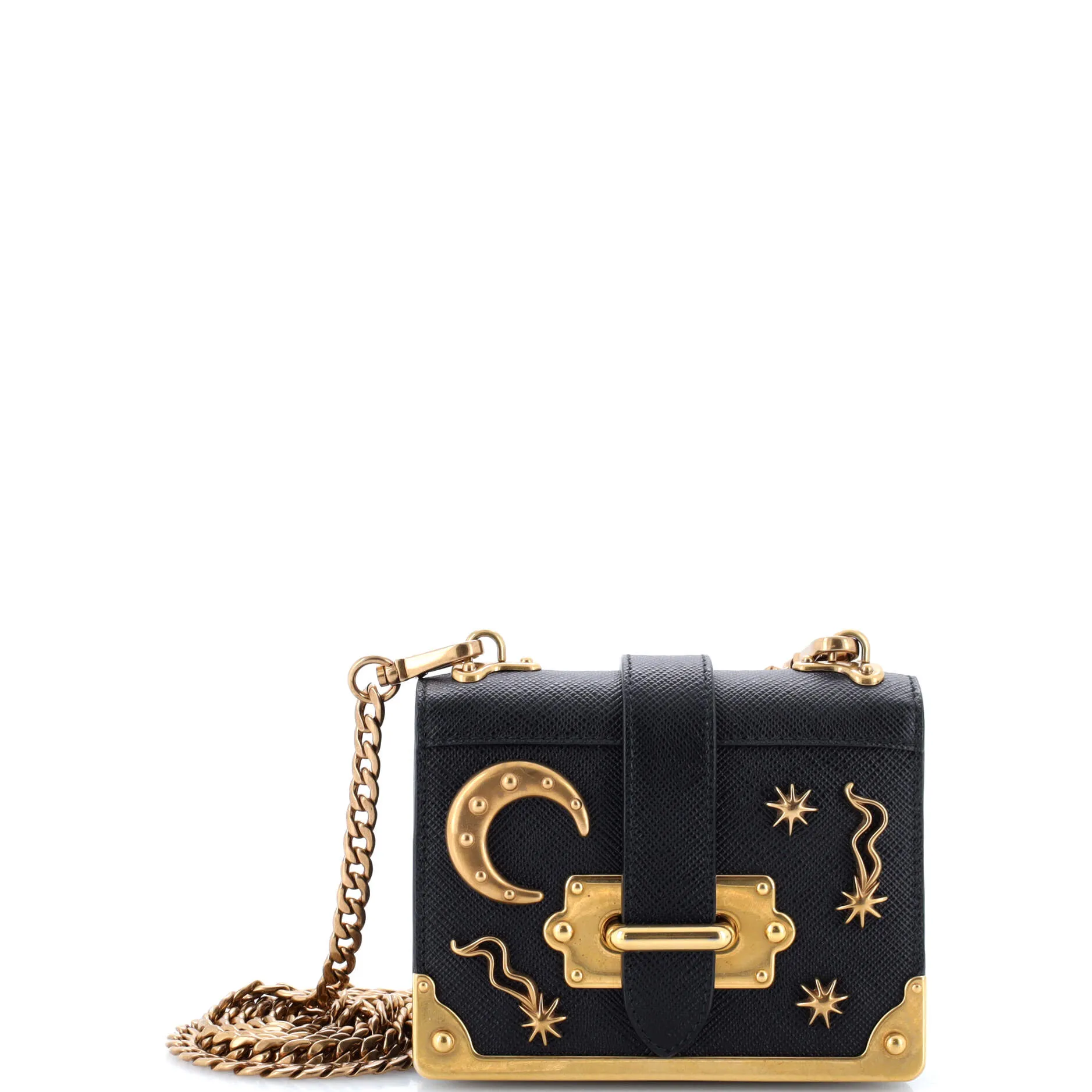Cahier Crossbody Bag Embellished Leather Micro