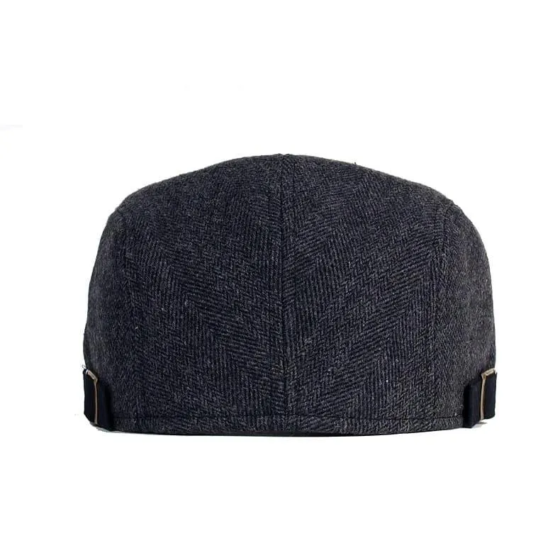 Cambridge Herringbone Wool Flat Cap