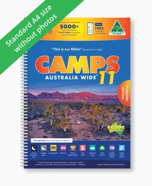 Camps 11 Spiral Bound (A4) camp map guide sale waterproof hiking map topographic camping map