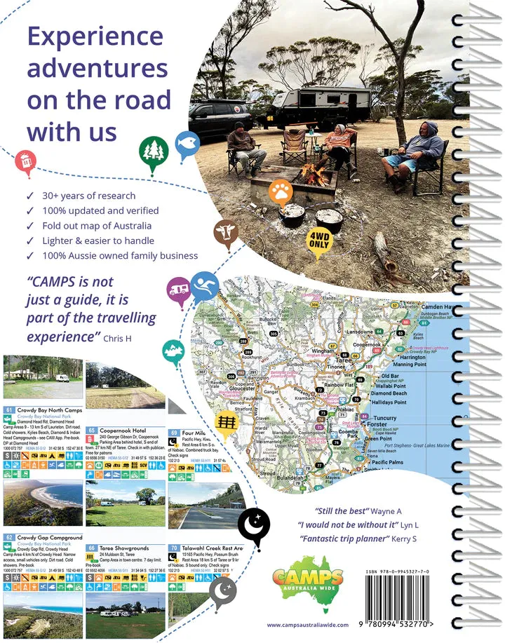 Camps 12 Easy to Read, Campsite Photos and Larger Maps (B4 size)