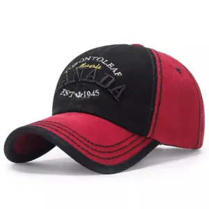 Canada Toronto Leaf Baseball Cap boater hat with bow in beach sunlight