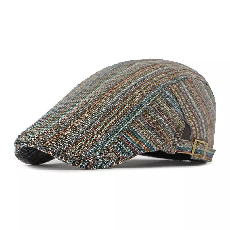 Canterbury Vintage Striped Flat Cap