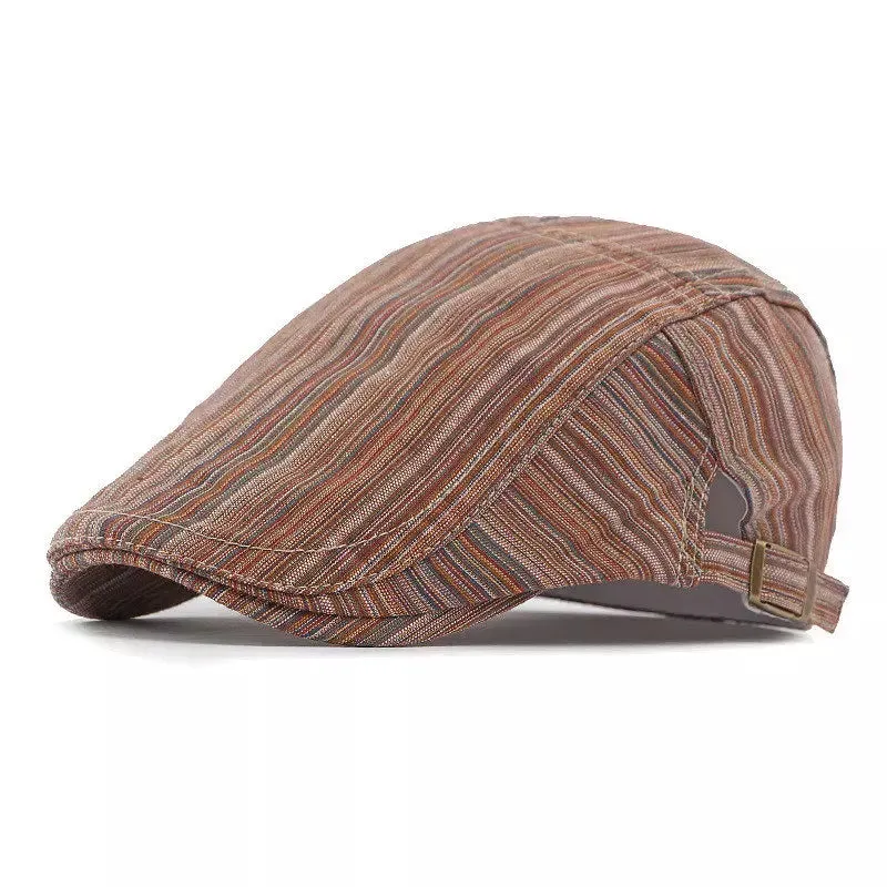 Canterbury Vintage Striped Flat Cap