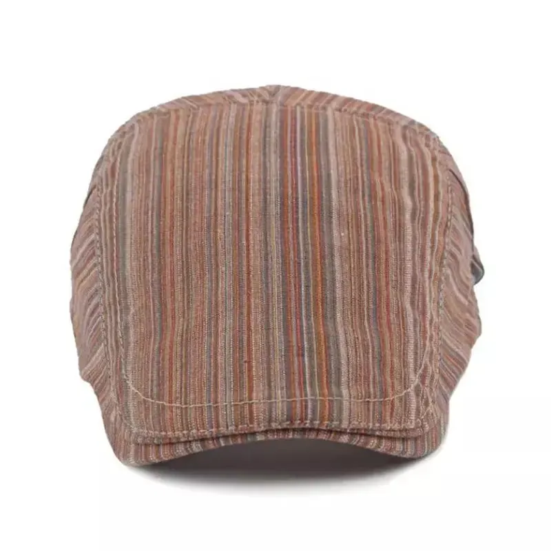 Canterbury Vintage Striped Flat Cap