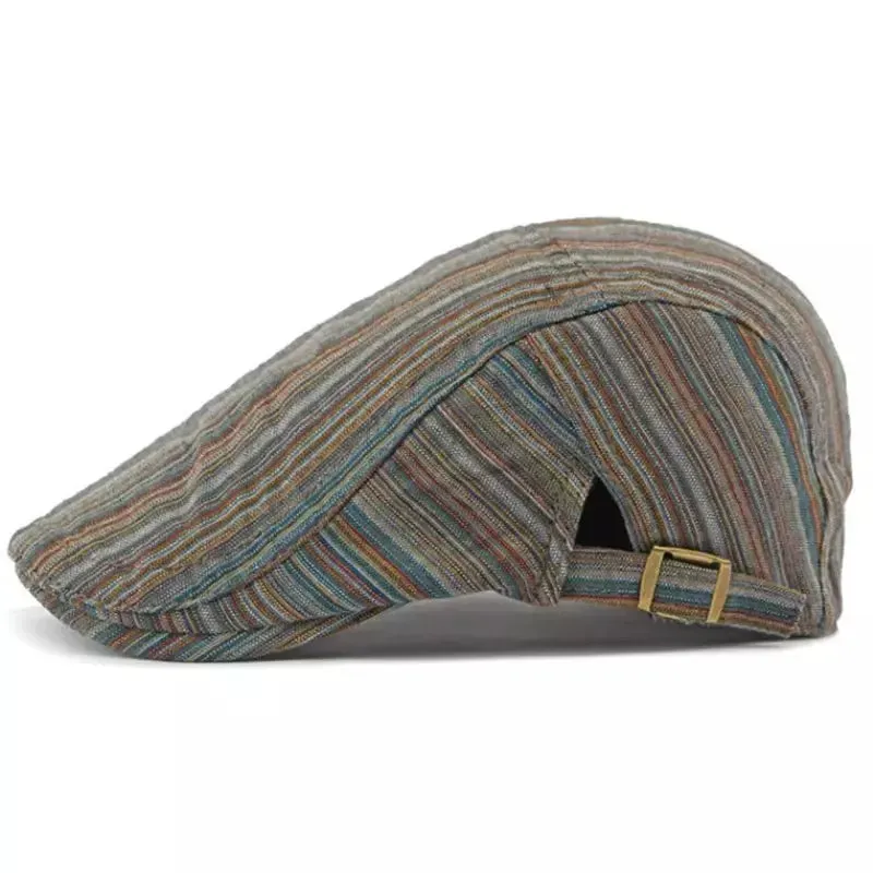 Canterbury Vintage Striped Flat Cap