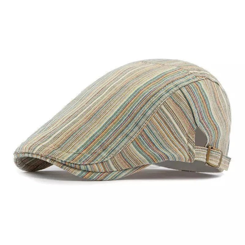 Canterbury Vintage Striped Flat Cap