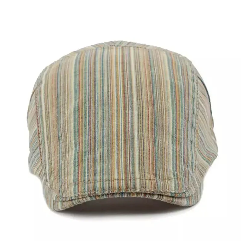 Canterbury Vintage Striped Flat Cap
