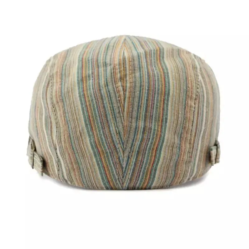 Canterbury Vintage Striped Flat Cap