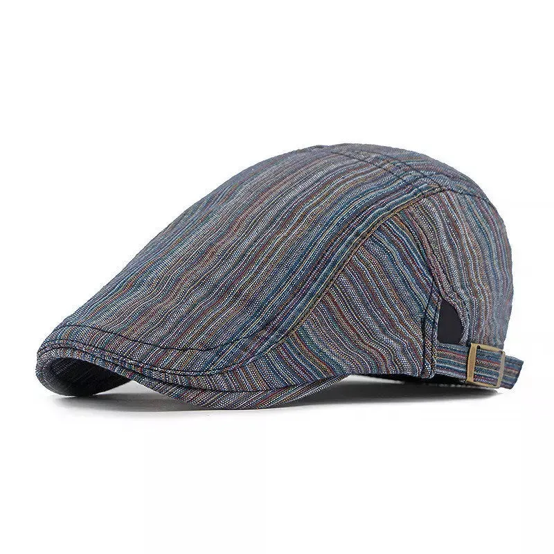 Canterbury Vintage Striped Flat Cap
