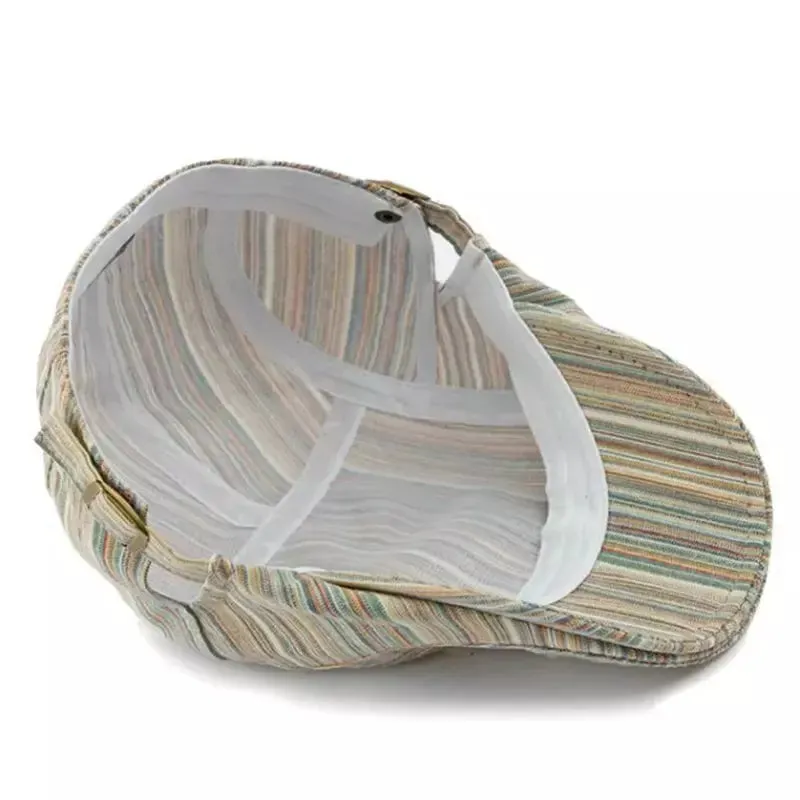 Canterbury Vintage Striped Flat Cap
