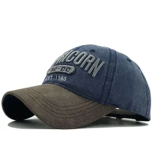 Capricorn Cotton Baseball Cap stylish boater hat with ribbon on model