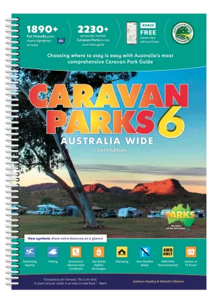 Caravan Parks 6 camp map guide sale waterproof hiking map topographic camping map
