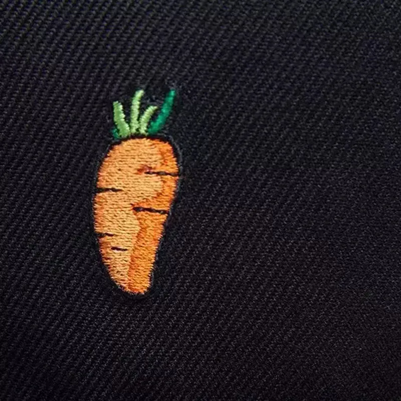 Carrot Black Snapback Cap