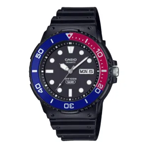 Casio Analog Black Dial Black Resin Band Watch MRW230H-1E2 