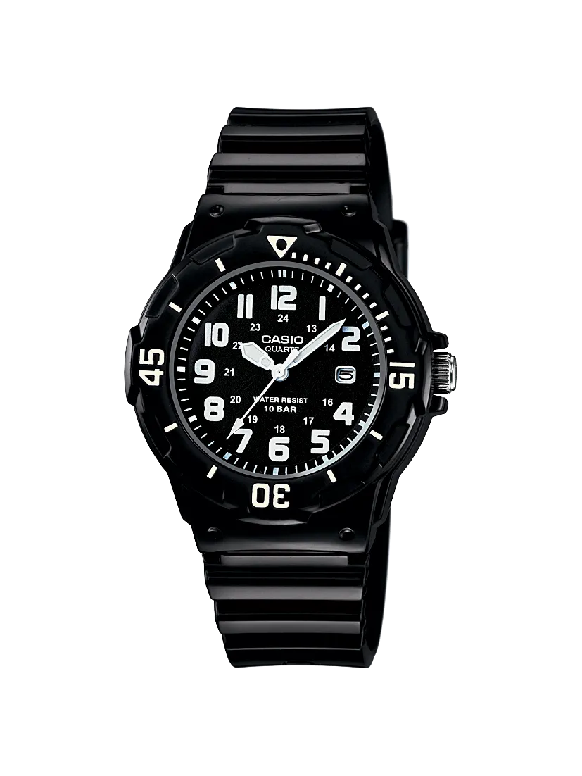 Casio Analog Black Resin Band Watch LRW200H-1B 