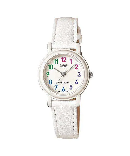 Casio Analog LQ-139L-7B White Leather Strap Women's Watch Affordable casual watches Sporty casual watches Affordable luxury casual watches