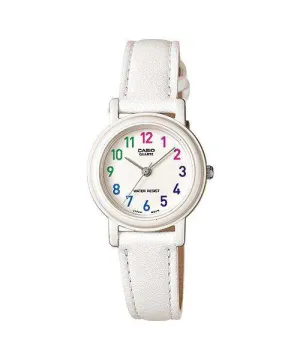 Casio Analog LQ-139L-7B White Leather Strap Women's Watch Affordable casual watches Sporty casual watches Affordable luxury casual watches