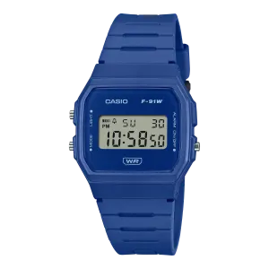 Casio Blue Resin Band Watch F91WB-2A1 