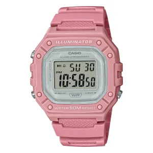 Casio Digital Pink Resin Band Watch W218HC-4A 
