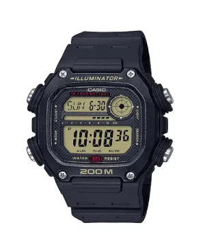 Casio DW-291H-9A Black Resin Watch for Men Affordable casual watches Sporty casual watches Affordable luxury casual watches
