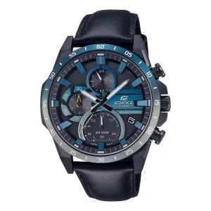 Casio Edifice Windflow Black Leather Strap Watch EQS940NL-1A 