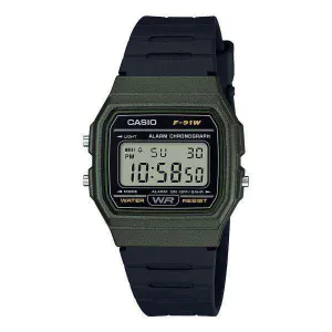 Casio F-91WM-3ADF Army Green Resin Watch for Men and Women Affordable casual watches Sporty casual watches Affordable luxury casual watches