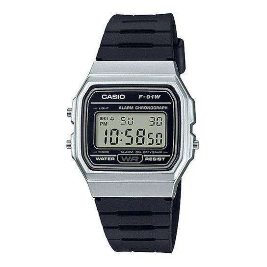 Casio F-91WM-7A Black Resin Strap Watch For Men and Women Affordable casual watches Sporty casual watches Affordable luxury casual watches
