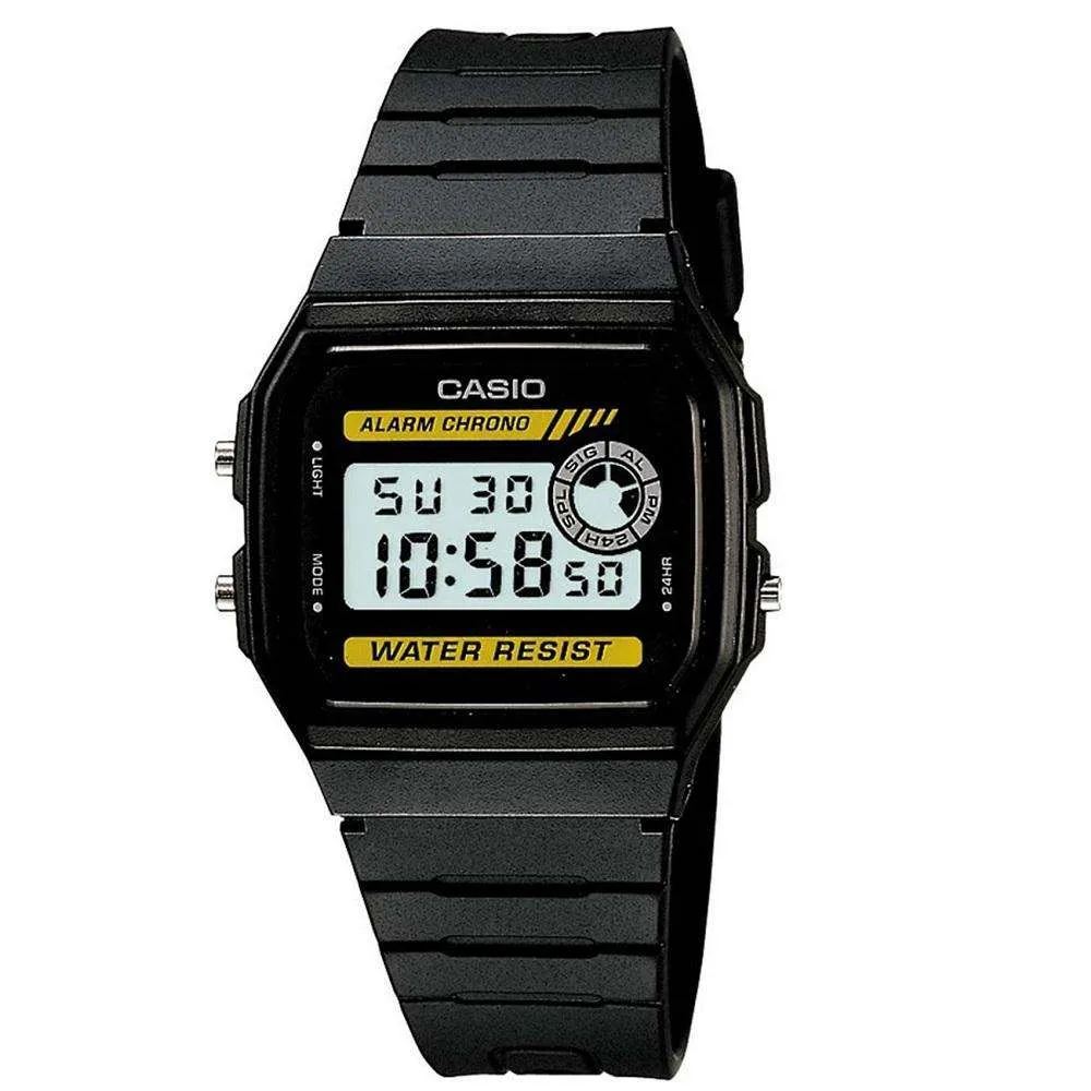 Casio F-94WA-9DG Black Resin Watch for Men and Women Affordable casual watches Sporty casual watches Affordable luxury casual watches