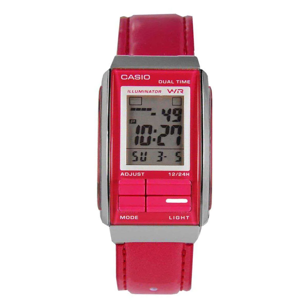 Casio Futurist LA-201WBL-4A Pink Leather Strap for Women Affordable casual watches Sporty casual watches Affordable luxury casual watches
