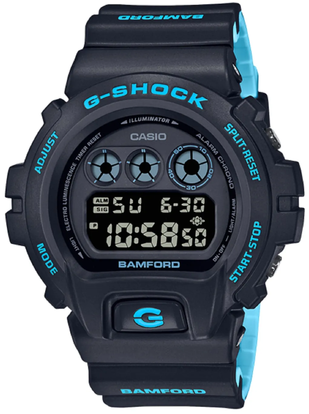 Casio G-shock DW-6900BWD-1DR Bamford Digital Rubber Strap Watch For Men Affordable casual watches Sporty casual watches Affordable luxury casual watches