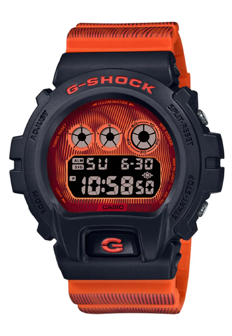 Casio G-shock DW-6900TD-4DR Digital Rubber Strap Watch For Men Affordable casual watches Sporty casual watches Affordable luxury casual watches