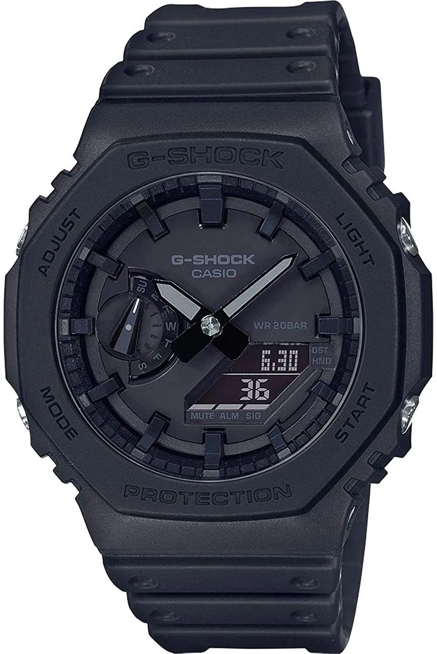 Casio G-shock GA-2100-1A1 Digital Analog Rubber Strap Watch For Men Affordable casual watches Sporty casual watches Affordable luxury casual watches